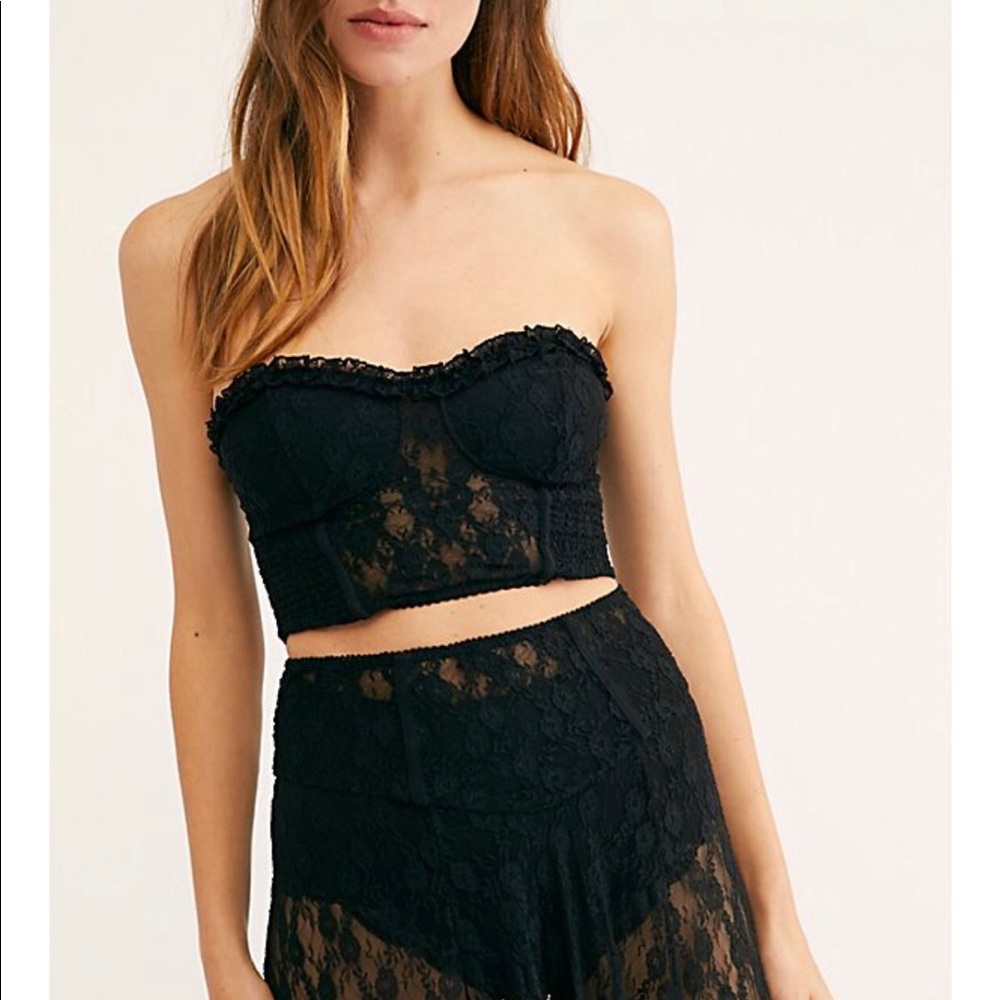 NWT RARE free people lace boho top and skirt set - Picture 3 of 7